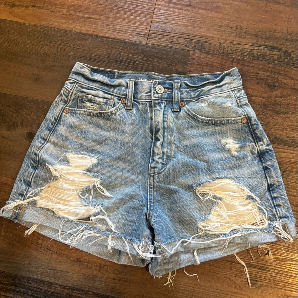 American Eagle high rise denim shorts